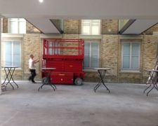 Digitale Fassadenkonstruktion, auf eine B1 (Feuerschutzklasse) gedruckt